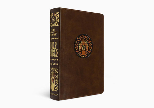 ESV The Biggest Story Holy Bible for Kids TruTone®, Brown, Living Hope Design, Thumb Indexed