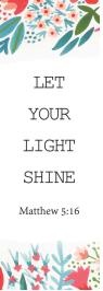 Verse mark -Let your light shine ( ORDER IN 6'S )