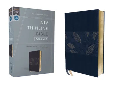 NIV Thinline Bible Compact Blue Floral (Red Letter Edition)