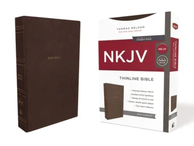 NKJV Thinline Bible Brown (Red Letter Edition)