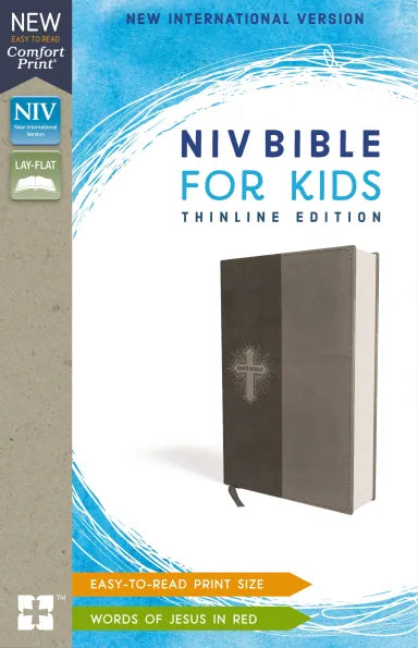 NIV Bible For Kids Gray Thinline (Red Letter Edition)