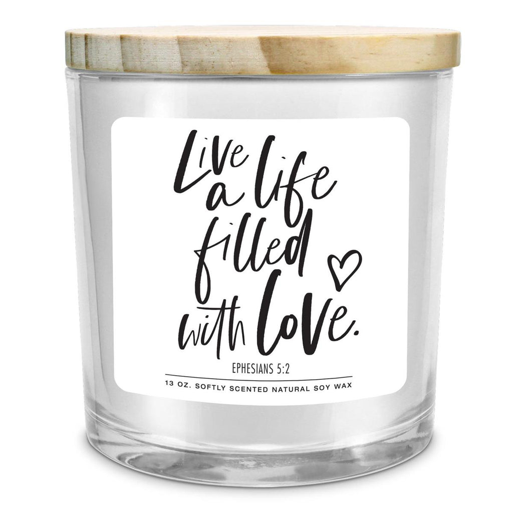 SOY CANDLE LIVE A LIFE WITH LOVE 13OZ