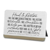 TABLETOP PLAQUE HEAL AND RESTORE WHITE