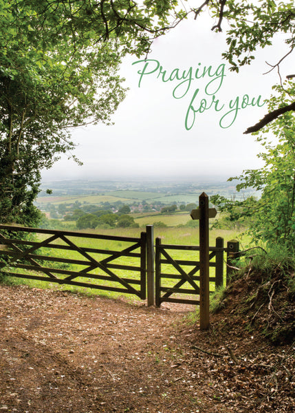 Praying for You Card - Gate And Footpath  (Order in 6)