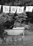New Baby Card - Pram In Garden  (Order in 6)