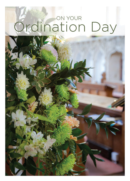 Ordination Card - Church Flowers  (Order in 6)