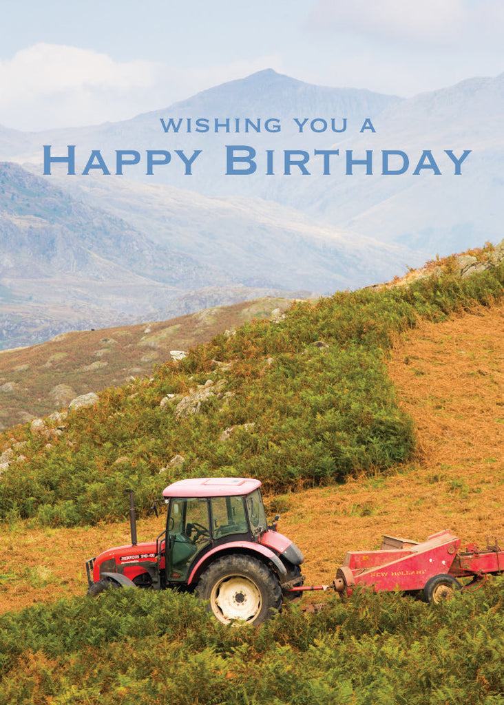 Birthday Card - Tractor Lake District (Order in 6)
