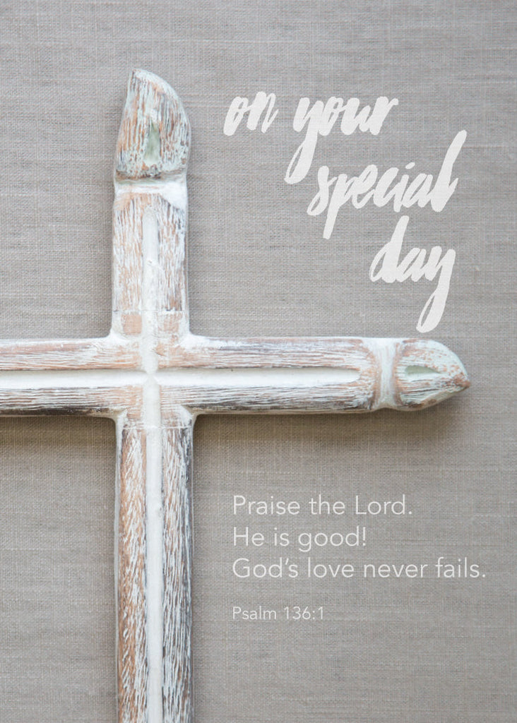 Special Day Card - Wooden Cross (Order in 6)