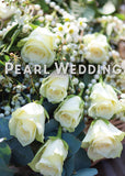 Pearl Anniversary Card - White Roses And Pearls  (Order in 6)