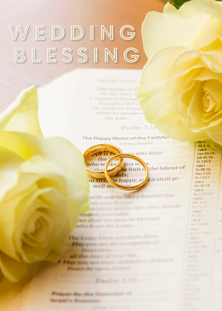 Wedding Day Card - Rings Roses And Bible (Order in 6)