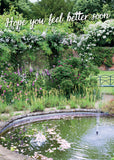 Get Well Card - Fountain With Pond  (Order in 6)