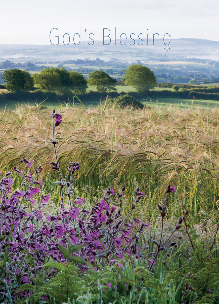 Blessing Card - Fields And Misty Hills (Order in 6)