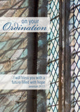 Ordination Card - Leaded Church Window  (Order in 6)