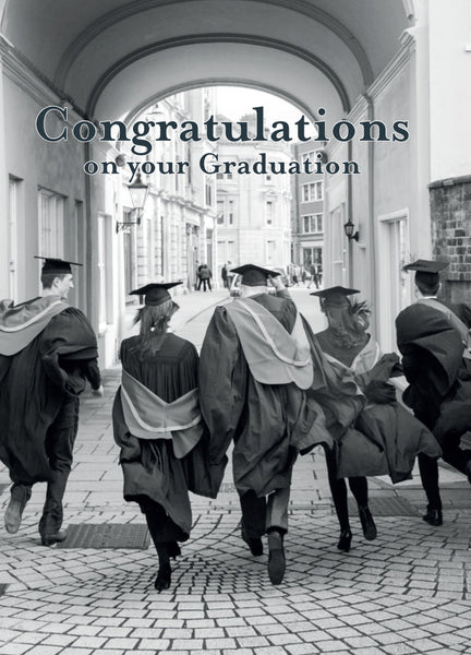 Graduation Card - Graduates Under Arch  (Order in 6)
