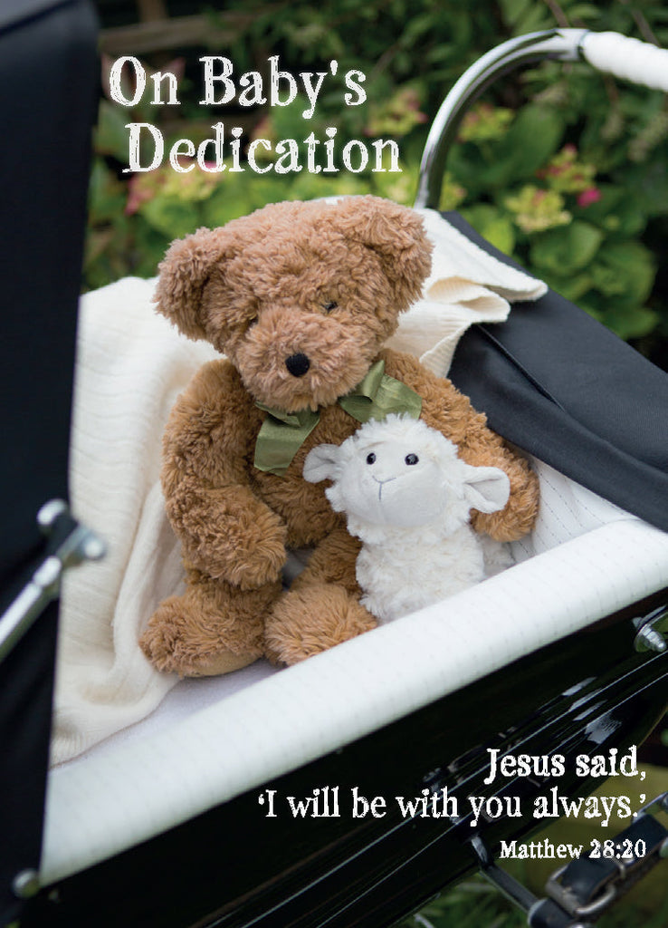 Dedication Card - Soft Toys In Pram (Order in 6)