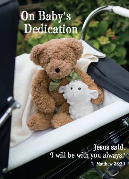 Dedication Card - Soft Toys In Pram  (Order in 6)