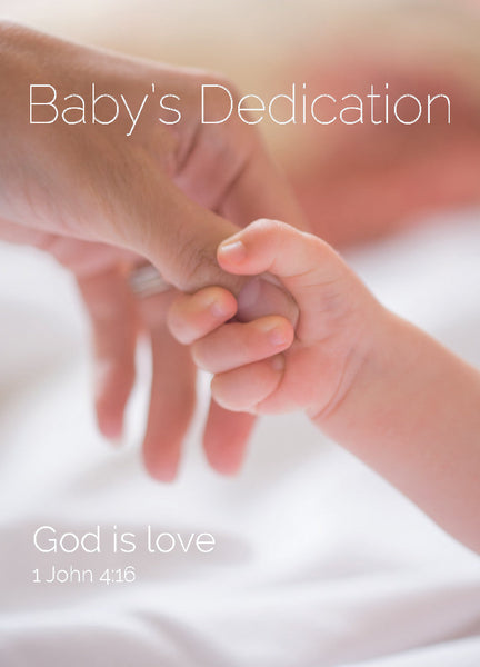 Dedication Card - Mother And Child Hands  (Order in 6)