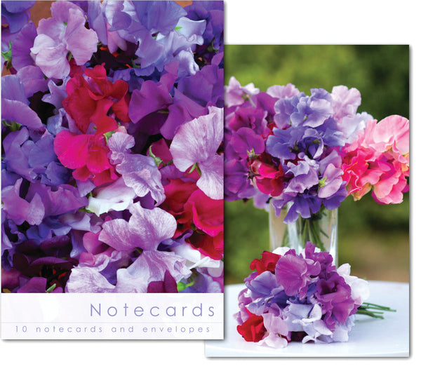 Notecard Wallet - Sweet Peas (10 cards)