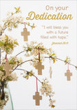 Dedication Card - Spring Blossom/Crosses  (Order in 6)