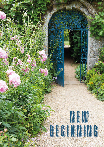New Beginning Card - Garden Gateway  (Order in 6)