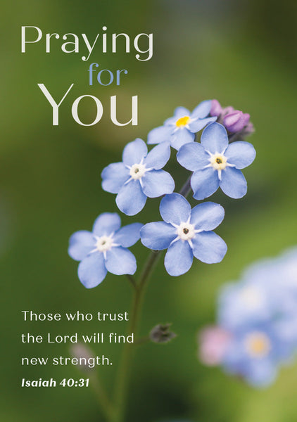 Praying For You Card - Forget-me-Nots  (Order in 6)