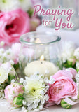 Praying For You Card - Tealight/Roses  (Order in 6)