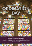 Ordination Card - Stained Glass Window  (Order in 6)