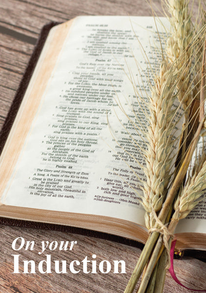 Induction Card - Bible and Wheat  (Order in 6)