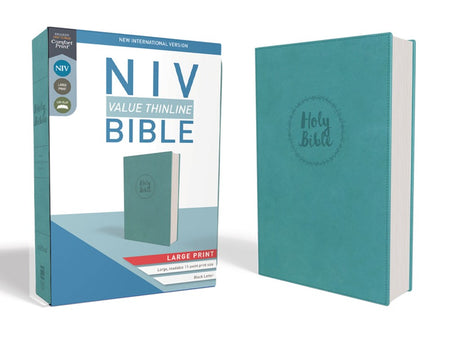 NIV Premium Gift Bible Leathersof Teal Red Letter