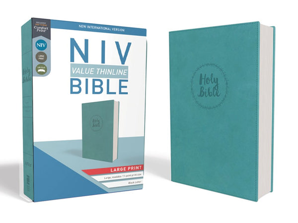 NIV, Value Thinline Bible, Large Print, Leathersoft, Teal, Comfort Print (Large type / large print)