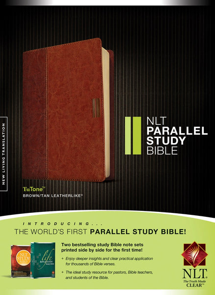 NLT Parallel Study Bible Indexed Brown/Tan (Black Letter Edition)