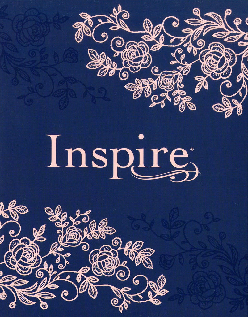 Inspire Bible NLT (Hardcover LeatherLike, Navy) : The Bible for Coloring & Creative Journaling