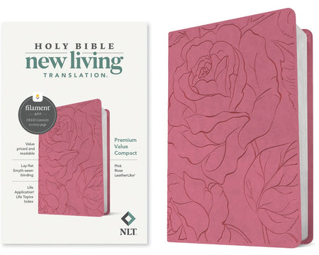 NLT Premium Value Compact Bible, Filament-Enabled Edition (LeatherLike, Black Mountainscape)
