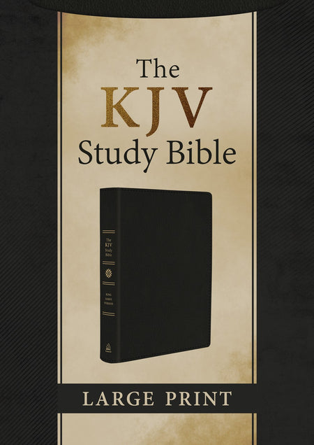 Brown Faux Leather Half-bound Large Print Thinline KJV Bible
