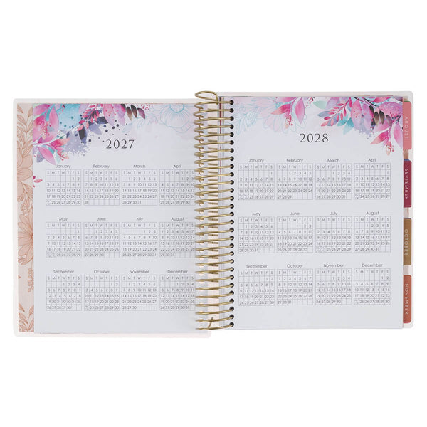 2027 Strength and Dignity 18-Month Spiral Planner with Elastic Closure - Proverbs 31:25