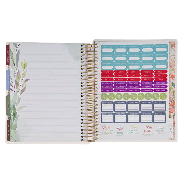 2027 Pray More Worry Less 18-Month Spiral Planner w Closure