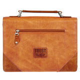Trust in the Lord Tan and Honey-brown Classic Bible Cover - KI Gifts Christian Supplies