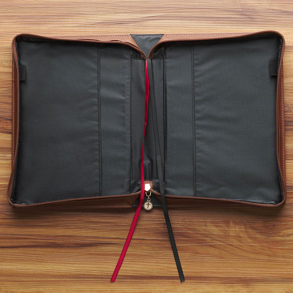 Trust Mottled Blush Faux Leather Fashion Bible Cover - Proverbs 3:5