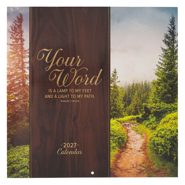 2027 Your Word Large Wall Calendar - Psalm 119:105