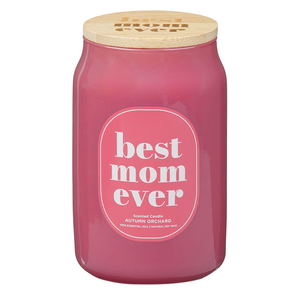 Best Mom Ever Autumn Orchard Scented Candle in a Glass Jar