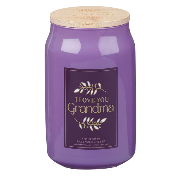 I Love You, Grandma Lavender Breeze Scented Candle in a Glass Jar