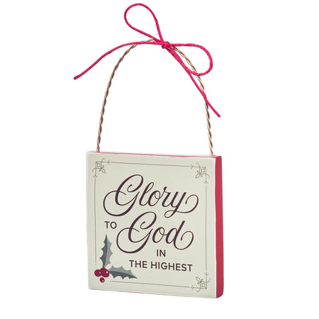 Glory to God Ceramic Bell Ornament