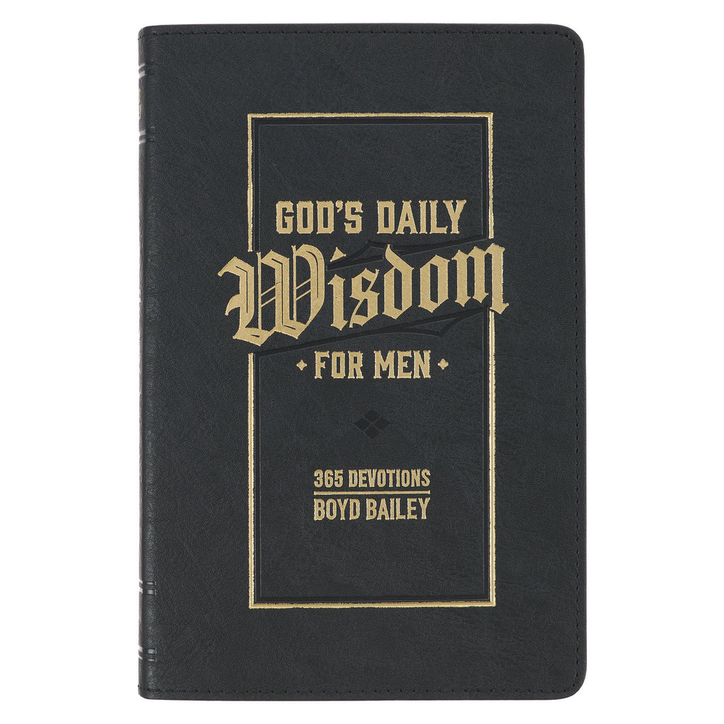 God's Daily Wisdom For Men Brown Faux Leather Devotional
