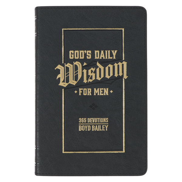 God's Daily Wisdom For Men Brown Faux Leather Devotional