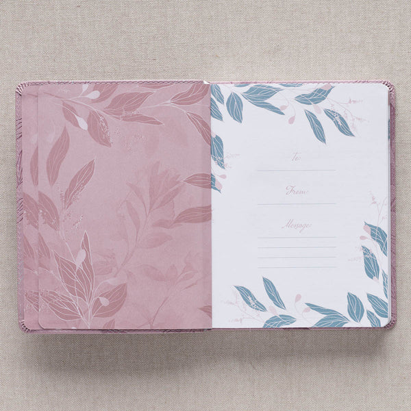 Prayers for a Woman’s Heart Dusty Pink Faux Leather Devotional