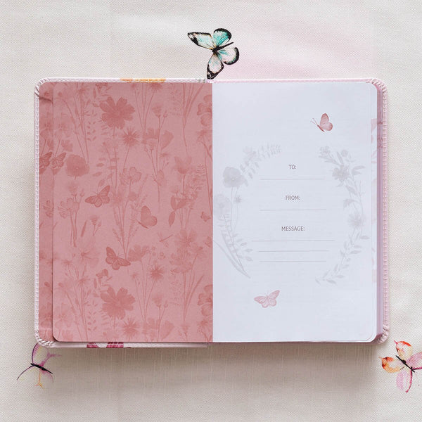 He Restores My Soul Pink Faux Leather Daily Devotional for Women