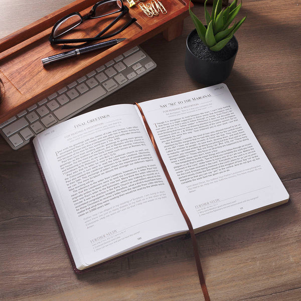 Every Day with Jesus: 366-Day Burgundy Faux Leather Devotional