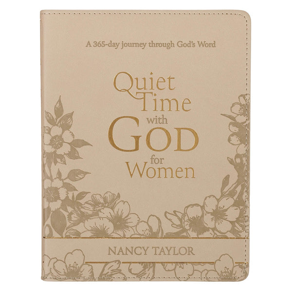 Quiet Time with God for Women Tan Faux Leather Devotional
