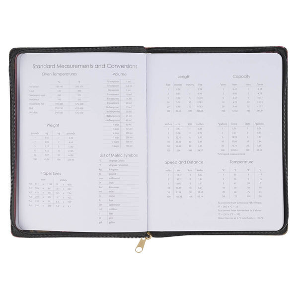 2027 Pray Without Ceasing Large Zippered Green Floral Faux Leather 18-Month Planner for Women- 1 Thessalonians 5:17