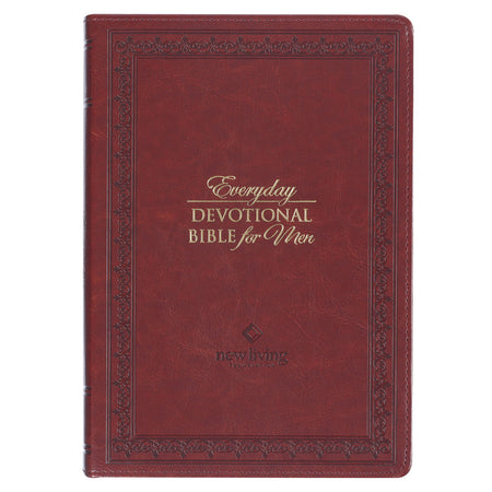Pearlized Gray Floral Faux Leather NLT Everyday Devotional Bible for Women